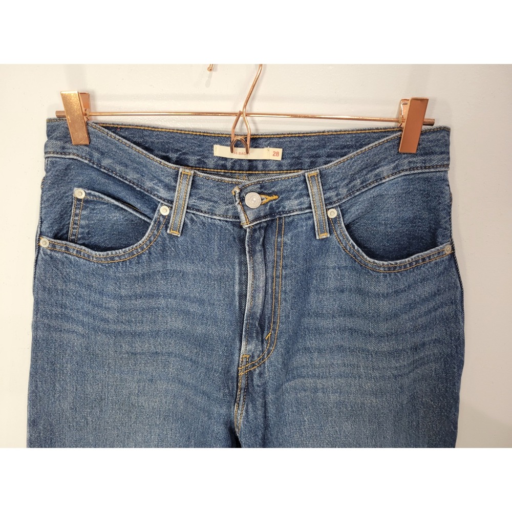 Levis 94 Baggy Jeans Womens 28 Medium Wash Blue Relaxed Straight Leg 3514-0008 - Picture 3 of 8